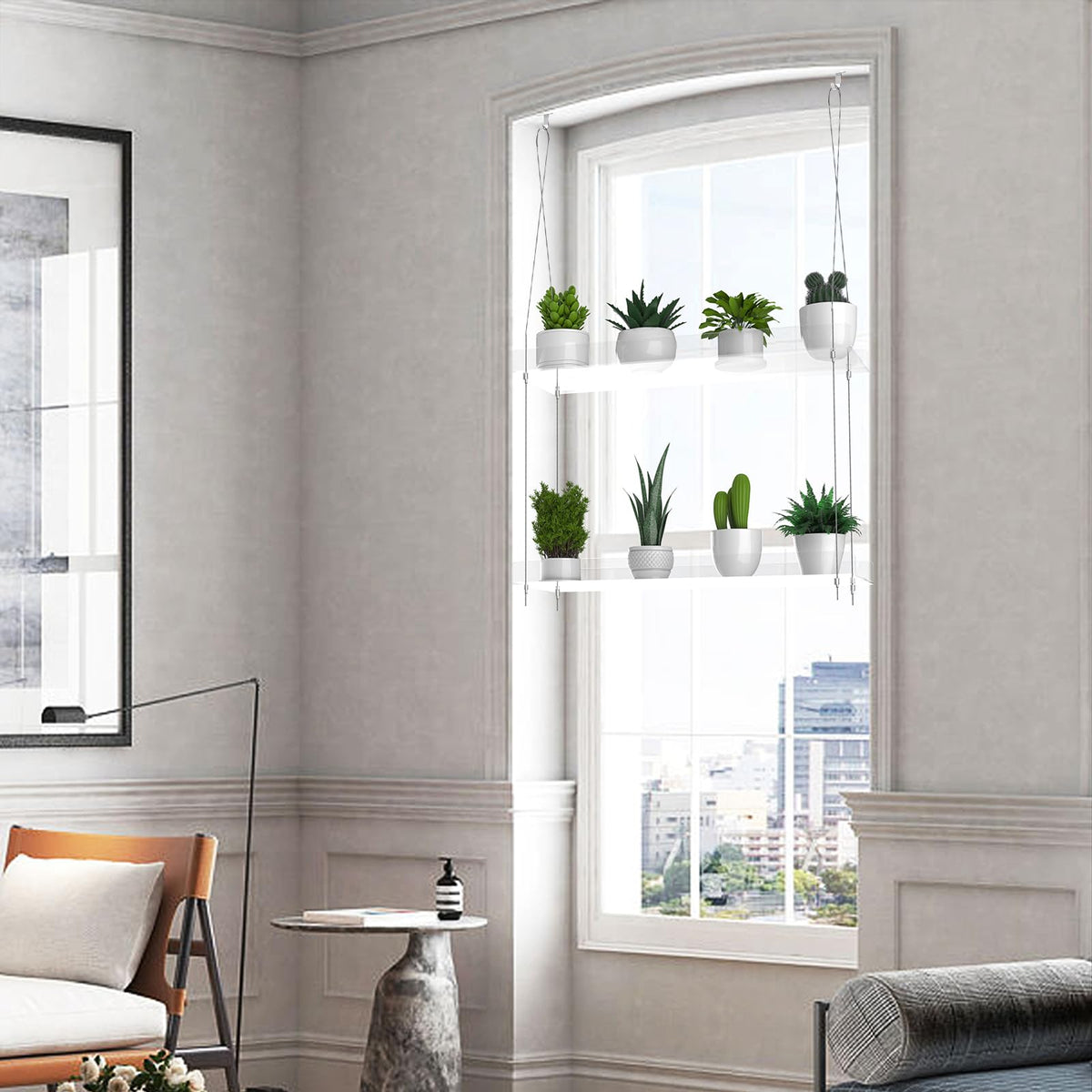 ZerzSemp kitchen window herb organizer for easy culinary garden access.