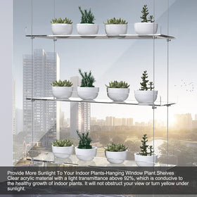 ZerzSemp sturdy, space-saving design keeps plants off surfaces and pets away.