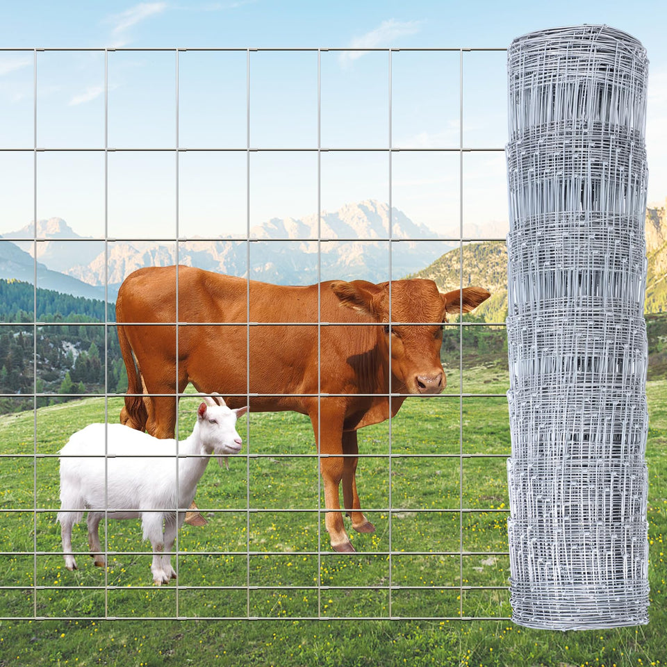 ZESHANGUS Cattle Panel closeup of 14-gauge wire weave for durability.