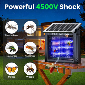 ZETAWALE bug zapper offers auto dusk activation and manual mode for flexibility.