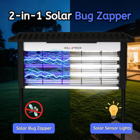 ZETAWALE Solar Bug Zapper IPX4 waterproof design withstands rain