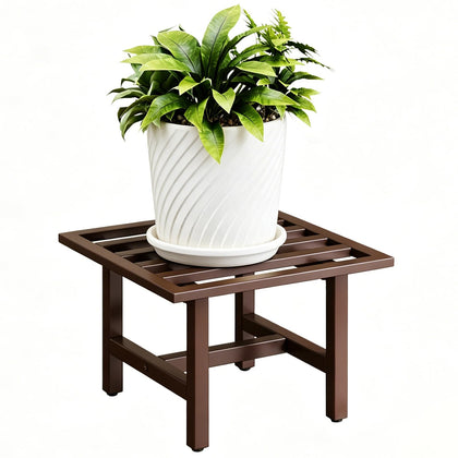 ZETONIQ two-pack heavy-duty plant stand being assembled for outdoor use.