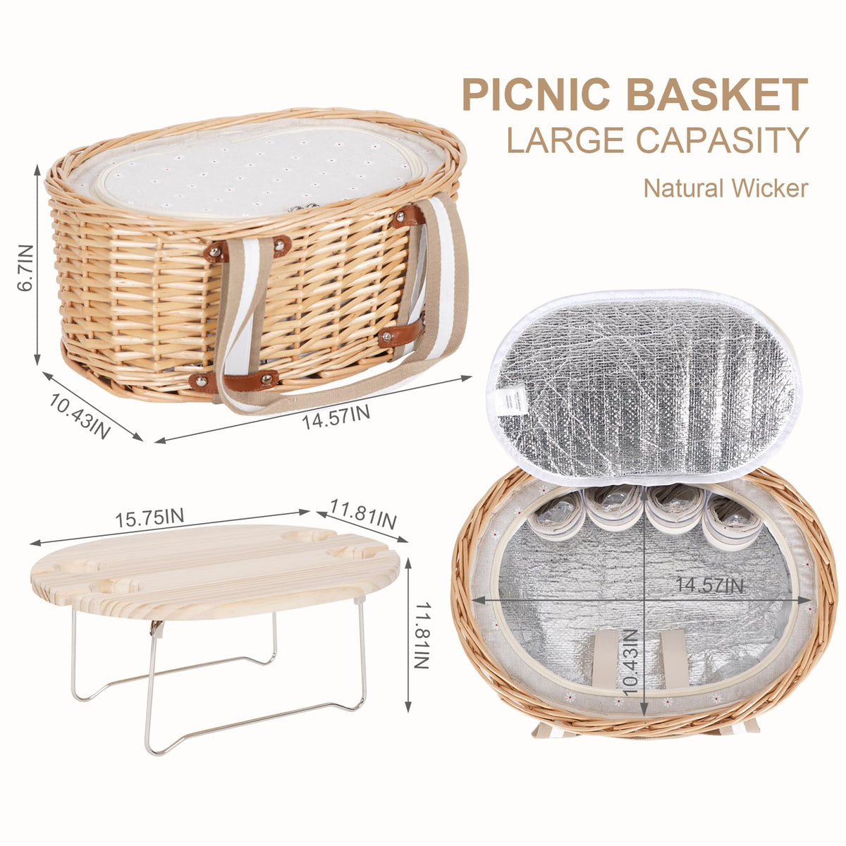 Zettfuly folding wine table used for convenient outdoor meals.