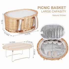 Zettfuly folding wine table used for convenient outdoor meals.
