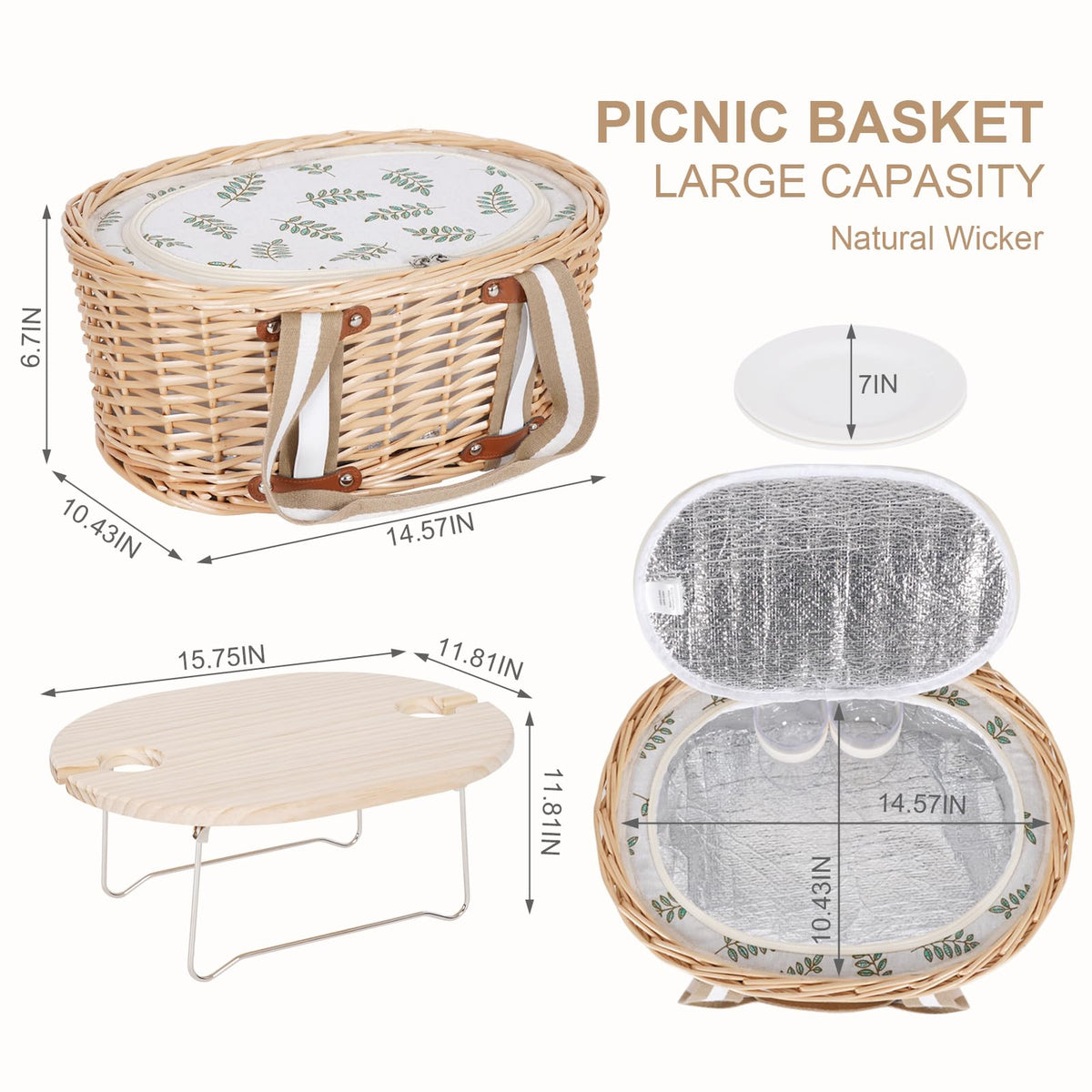 Zettfuly foldable picnic table provides a portable dining surface.