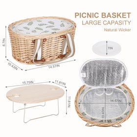 Zettfuly foldable picnic table provides a portable dining surface.