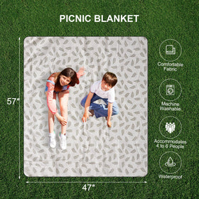 Zettfuly picnic blanket offers soft comfort for sitting outdoors.