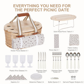 Zettfuly folding picnic table, convenient for stable outdoor dining.