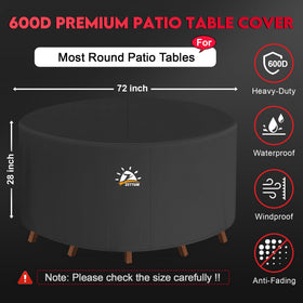 Zettum 600D heavy-duty fabric keeps outdoor furniture protected from elements.