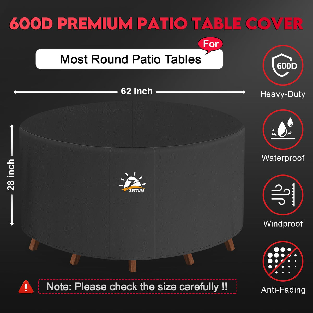 Zettum 600D oxford fabric close-up highlights durable, water-repellent material.