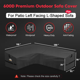 Zettum 600D waterproof fabric shields patio furniture from weather