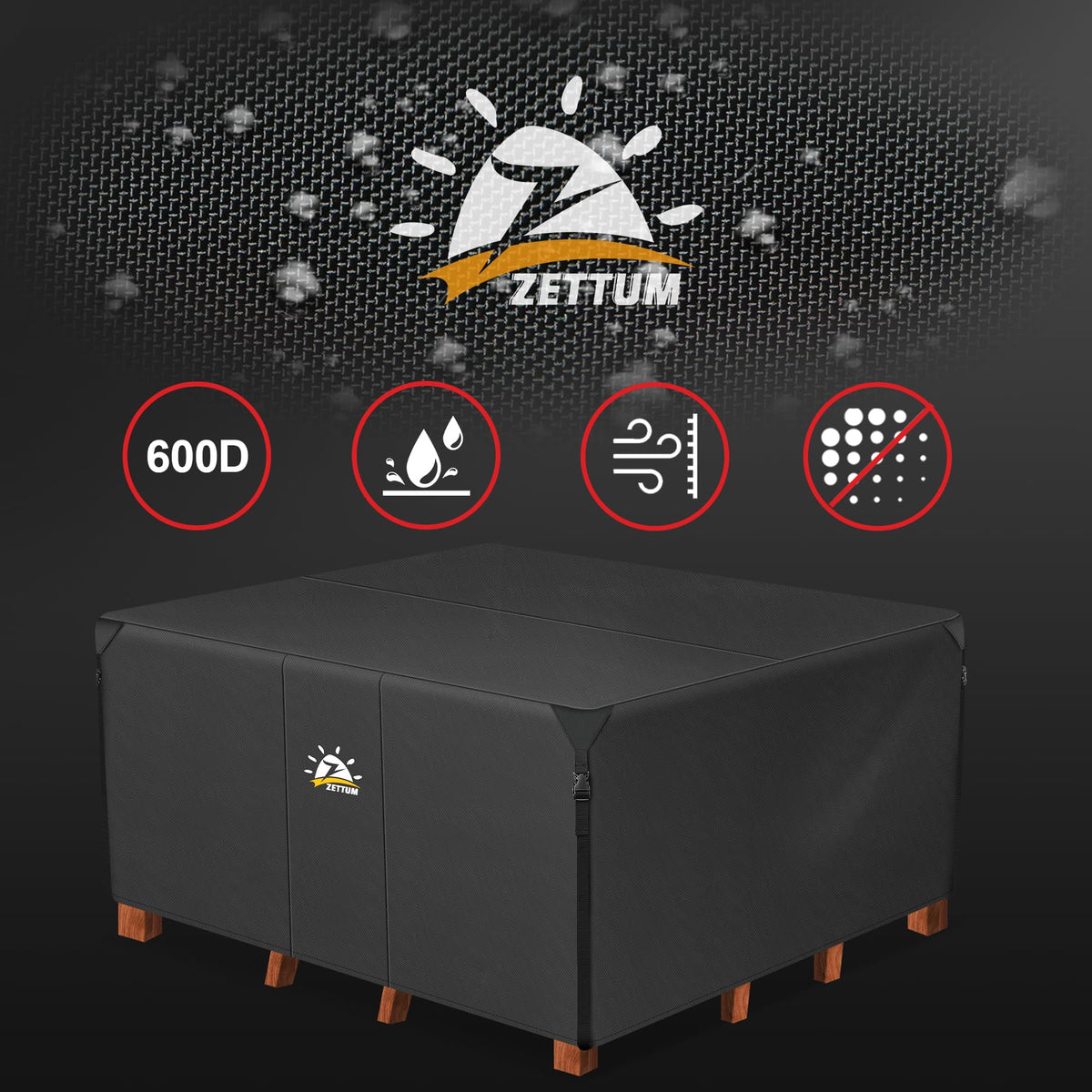 Zettum breathable design reduces moisture buildup under the cover.