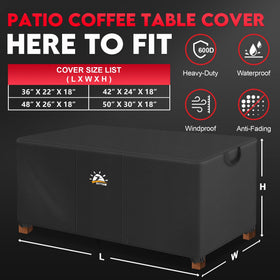 Zettum easy on off rectangular cover simplifies setup and removal