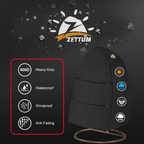 Zettum egg chair cover ready for outdoor storage after use