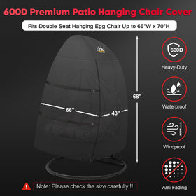 Zettum egg chair cover waterproof 600D guards cushions during rain