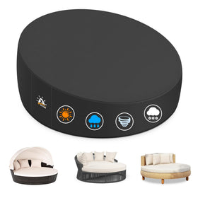 Zettum outdoor daybed cover fits a 75-inch round daybed for full weather protection