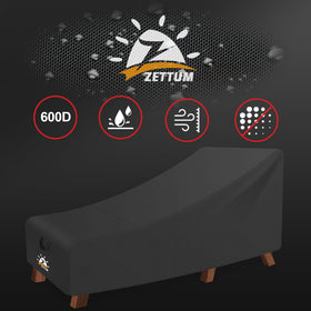 Zettum outdoor lounge chair cover features easy-on, easy-off design.