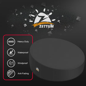 Zettum round patio cover all weather protection keeps cushions dry and clean