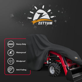 Zettum tractor cover featuring breathable fabric and cooler interior