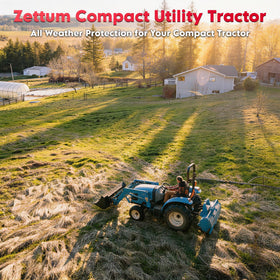Zettum tractor cover illustrating fade resistance against sunlight