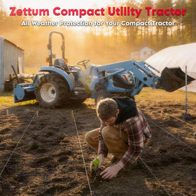 Zettum tractor cover outdoors provides practical protection for seat and controls