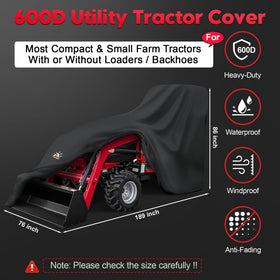 Zettum tractor cover with windproof drawstring and buckles in action