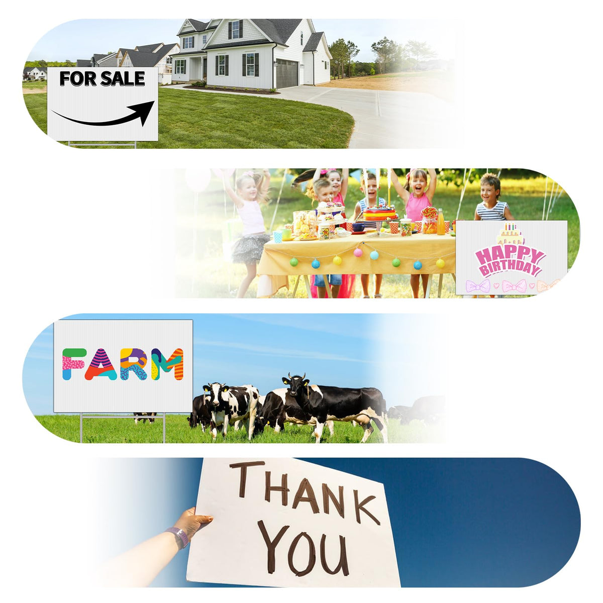 Zeumzwf open house signage, lightweight and easy to insert into grass.