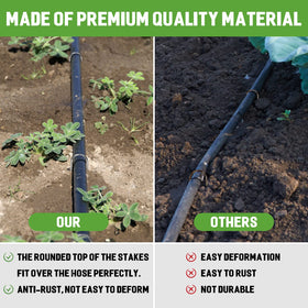 Zevlux 11-gauge heavy-duty stakes offer strong holding power in outdoor projects.