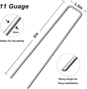 Zevlux galvanized stakes sharp tip enable easy ground penetration.
