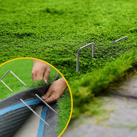 Zevlux weed-barrier anchors secure fabric and underlayment.