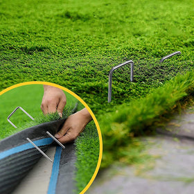 Zevlux weed-barrier-securement keeps fabric in place during windy days.