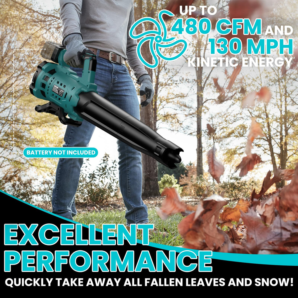 ZEXAPE delivers up to 480 CFM and 130 MPH for versatile cleanup