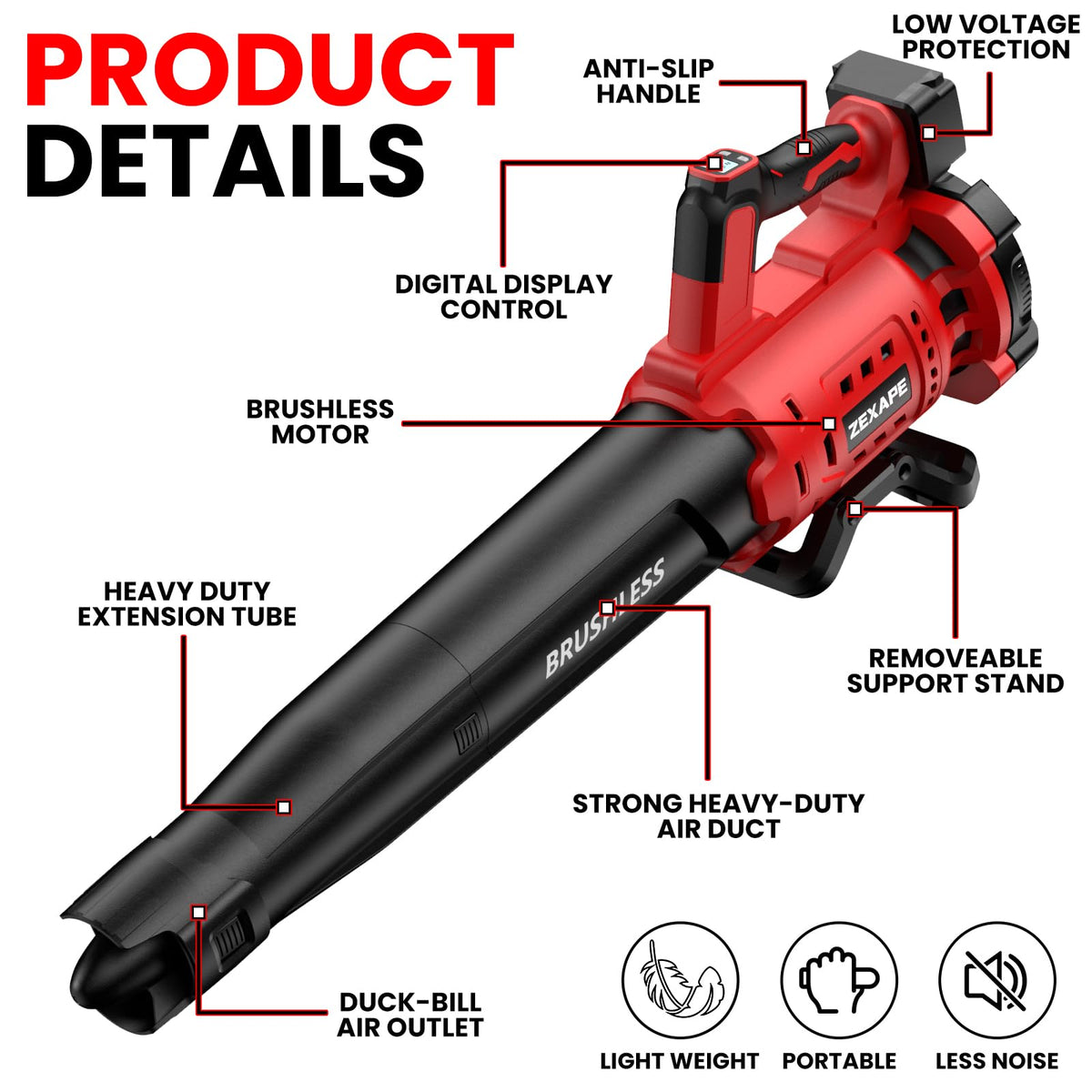 ZEXAPE compact garden tool design ideal for swift yard cleanup