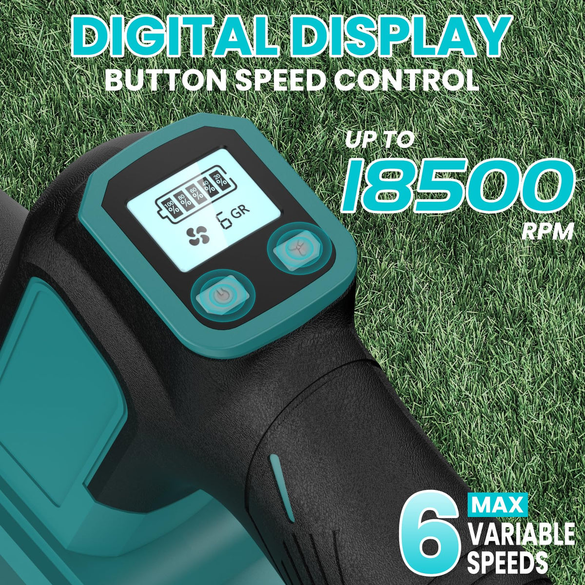 ZEXAPE digital display panel shows wind speed and battery status for informed use