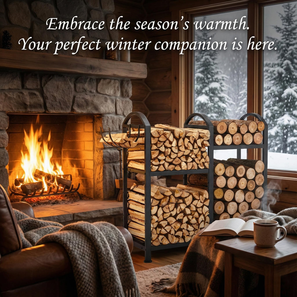ZEXVIDA slim indoor design fits beside fireplaces without crowding.