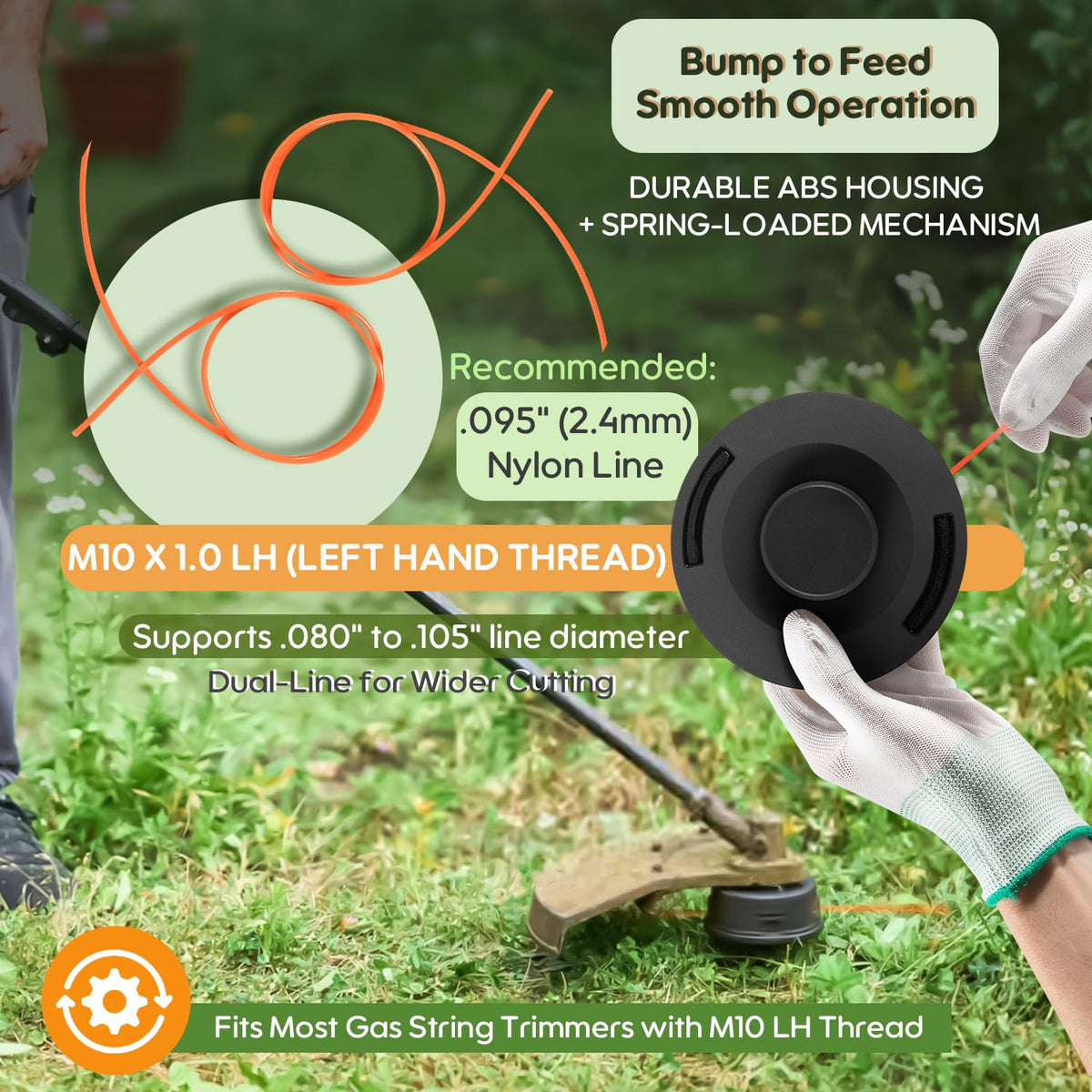 ZEZHIMI 25-2 durable construction supports extended lawn tasks.