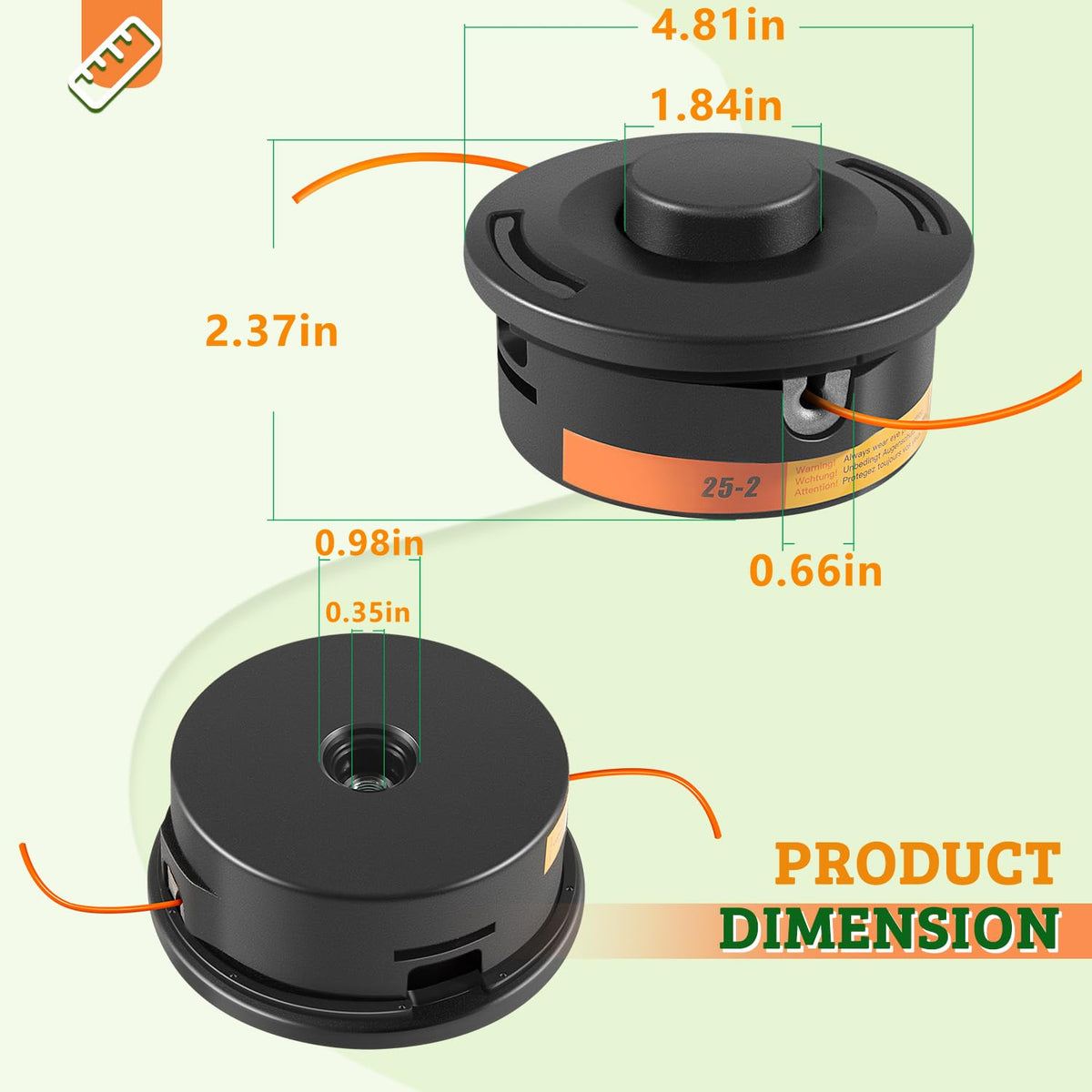 ZEZHIMI one-year warranty backs your trimmer head purchase.