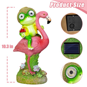 ZFNN solar-panel base charges the statue without wires.