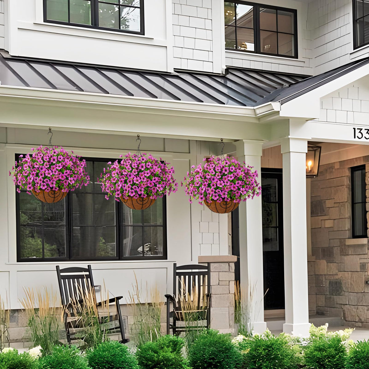 ZFProcess outdoor daisy basket decor suits patios, balconies, yards.