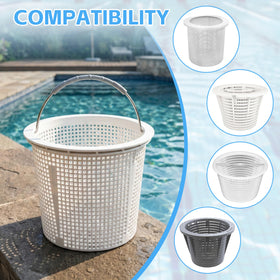 ZFTTU compatible pool skimmer basket during routine maintenance and cleaning.