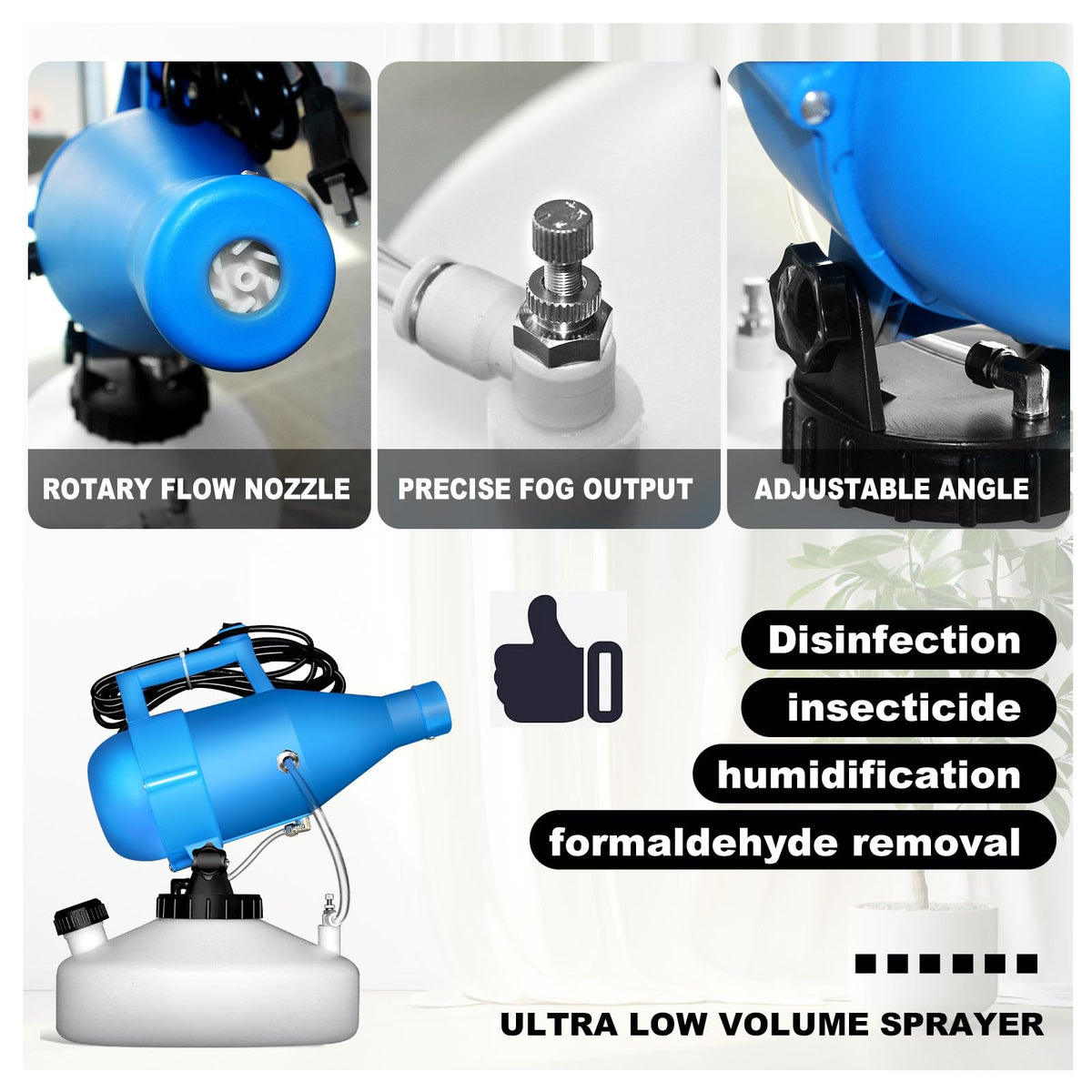 ZFULVO portable ULV fogger with a convenient carrying handle.