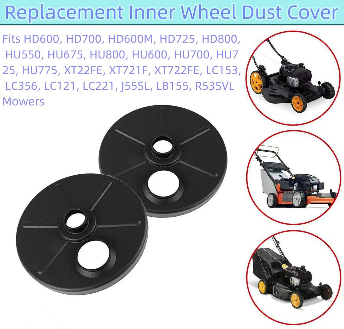 Two-pack ZFZMZ wheel dust covers included for easy replacement