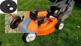 ZFZMZ inner wheel dust cover installed on a mower wheel to shield components