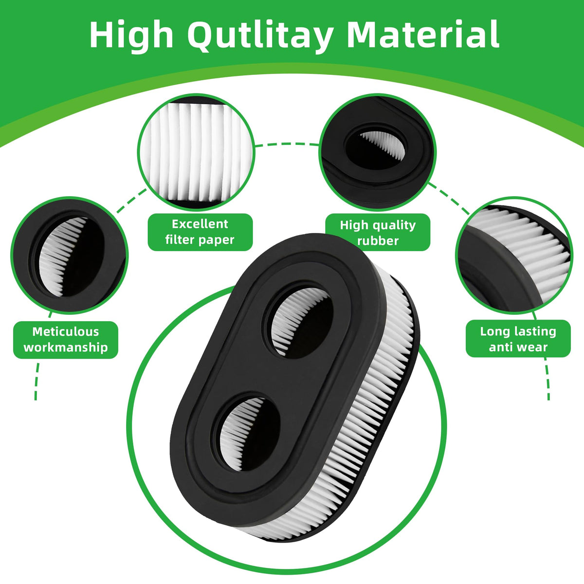 ZGeftcyimao durable rubber-paper filter fibers extend mower life