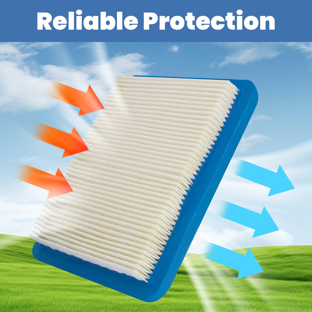 Toro compatible filter helps reduce dust intrusion into the engine.