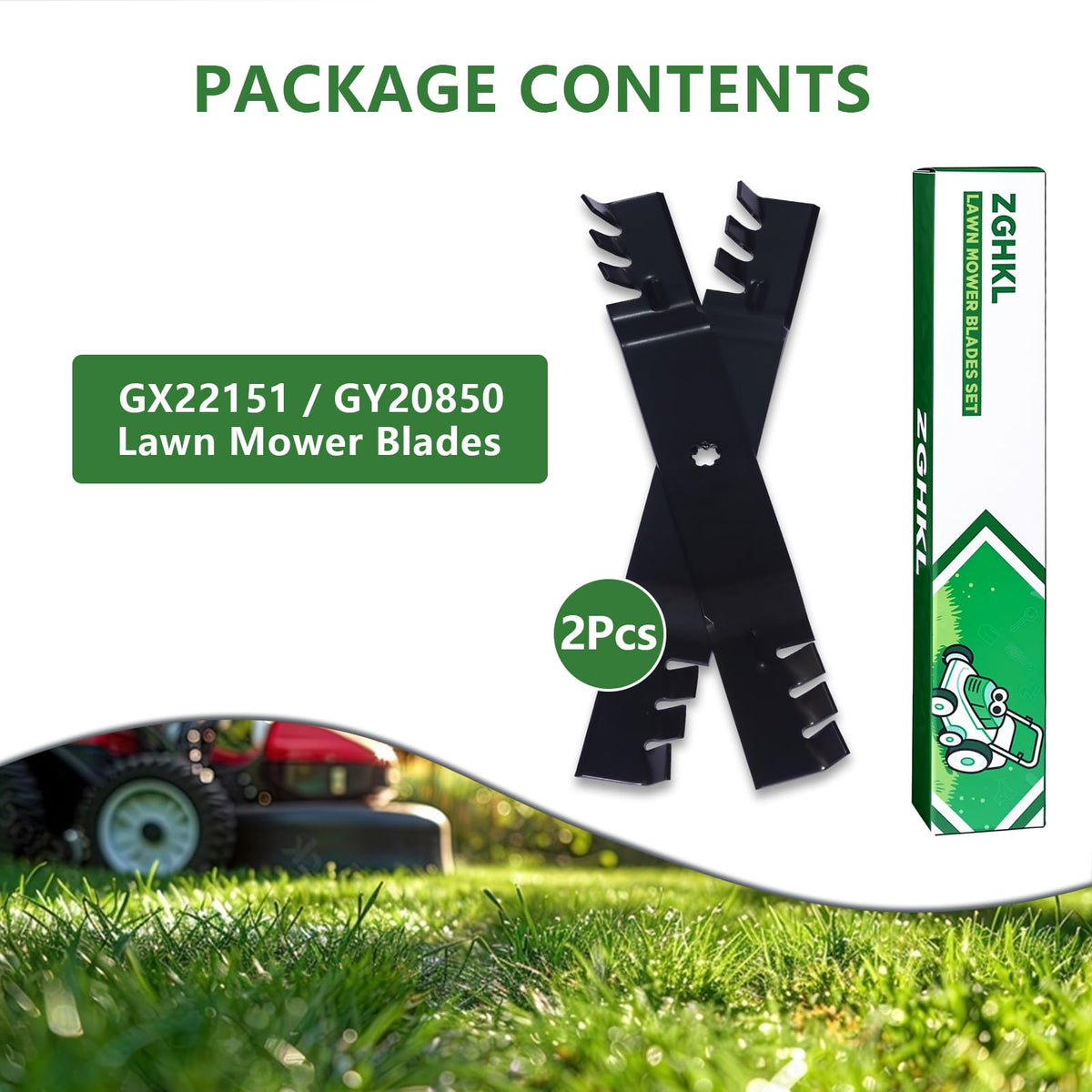 Two blade pack from ZGHKL for quick, easy installation