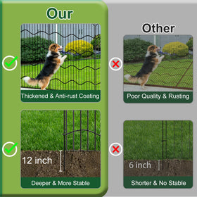 Zglaenm decorative black fence border enhancing garden visuals and defining outdoor spaces.