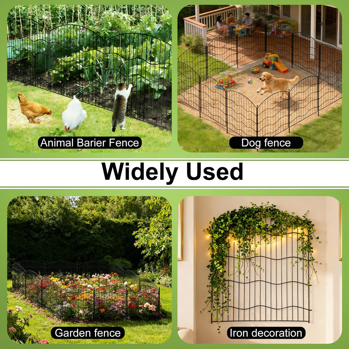 Zglaenm modular fence panels for custom layouts and creative boundary solutions.