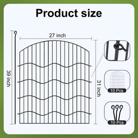 Zglaenm outdoor dog fence securing pets in the yard with sturdy metal design.