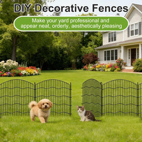 Zglaenm weather-resistant metal fence, durable for year-round use.